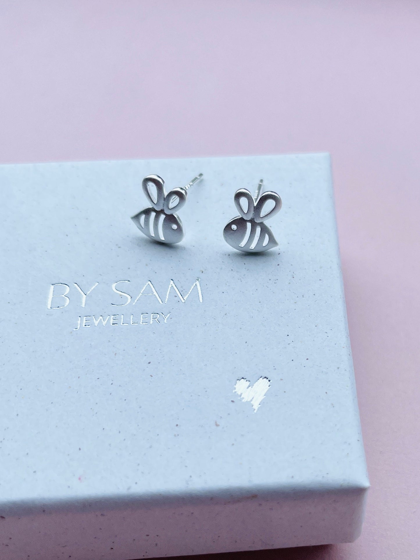 925 salver bumble stud earrings, bee earrings