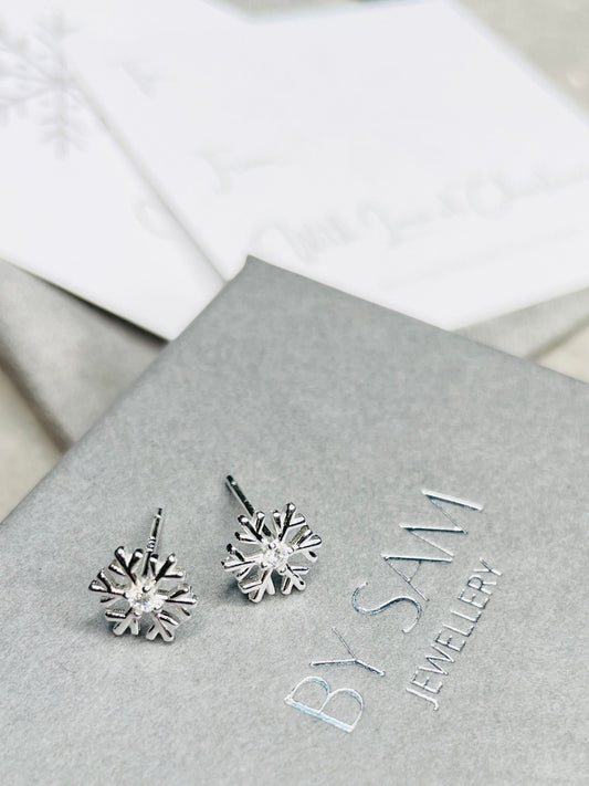 Christmas earrings gift - snowflake earrings